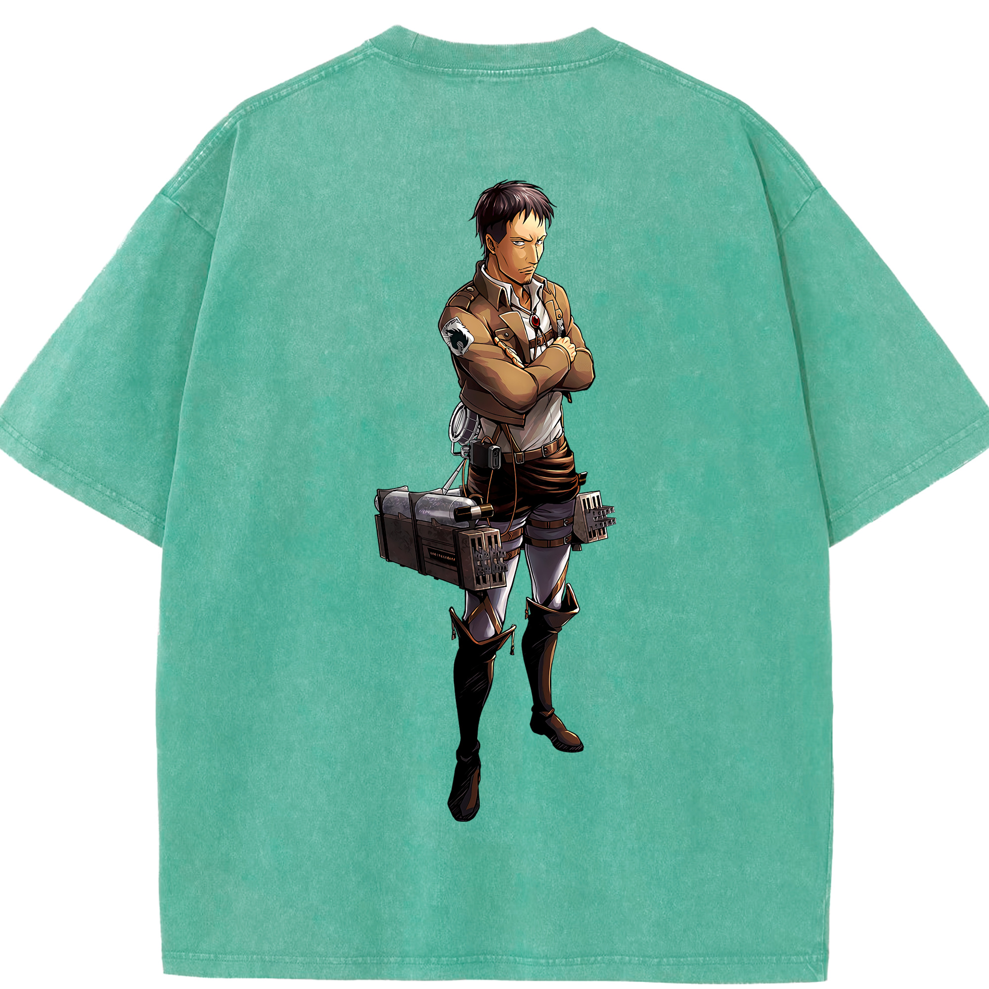 （画像用） 進撃の巨人 Attack on Titan 綿100% ヴィンテージ風 半袖Tシャツ（背面プリント）